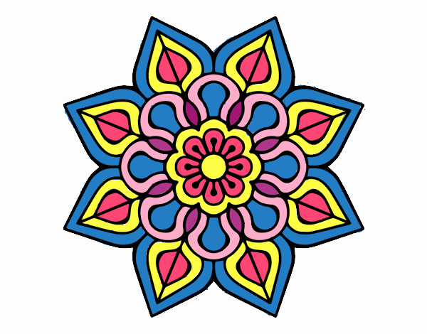 Mandala de flor sencilla