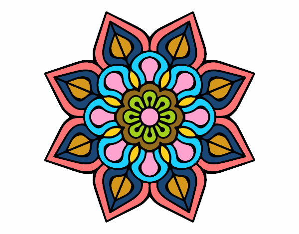 Mandala de flor sencilla