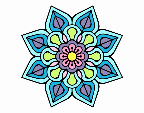 Mandala de flor sencilla