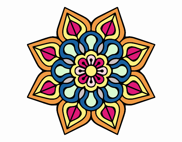 Mandala de flor sencilla