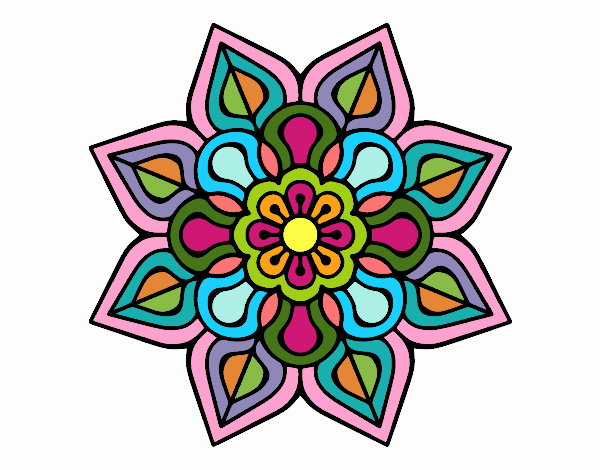 Mandala de flor sencilla