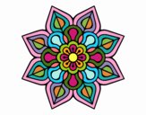 Mandala de flor sencilla