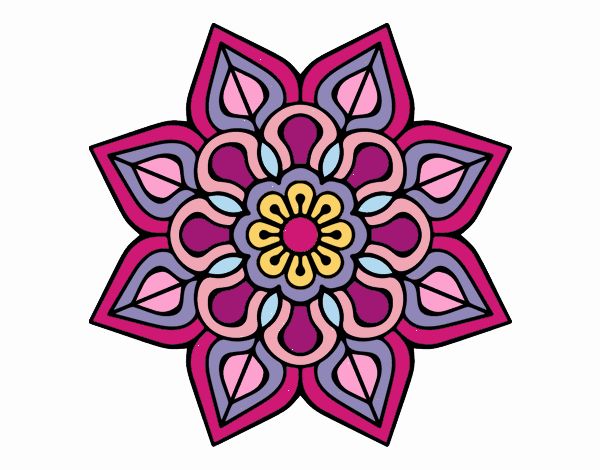 Mandala de flor sencilla