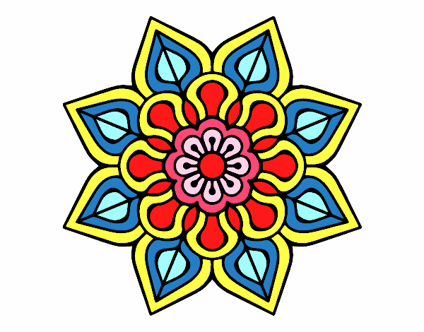 Mandala de flor sencilla