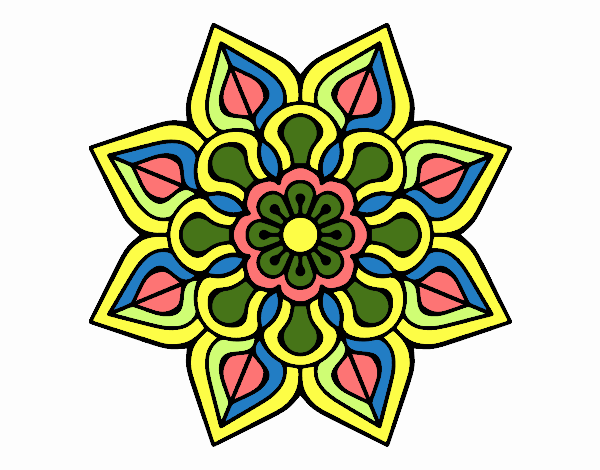 Mandala de flor sencilla