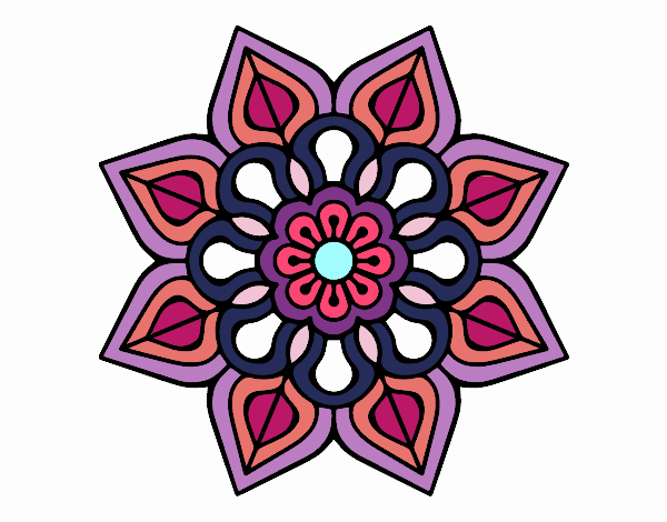 Mandala de flor sencilla