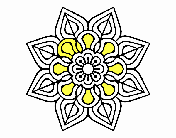 Mandala de flor sencilla