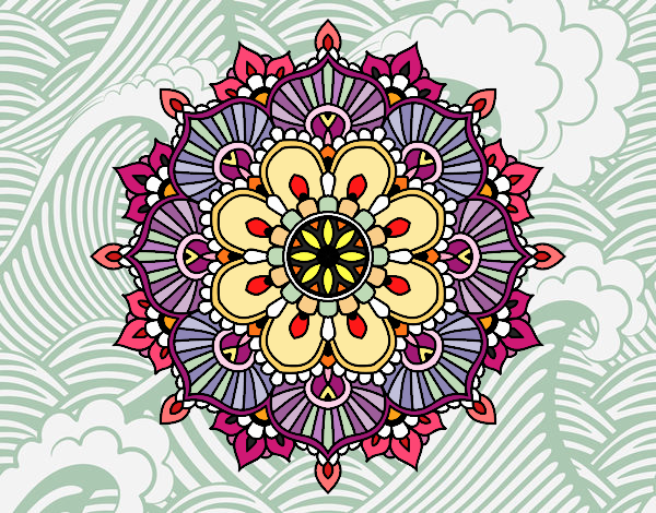 Mandala destello floral