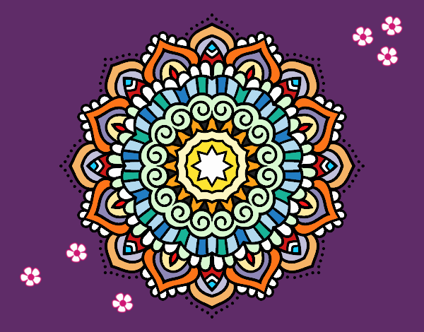 Mandala estrella decorada