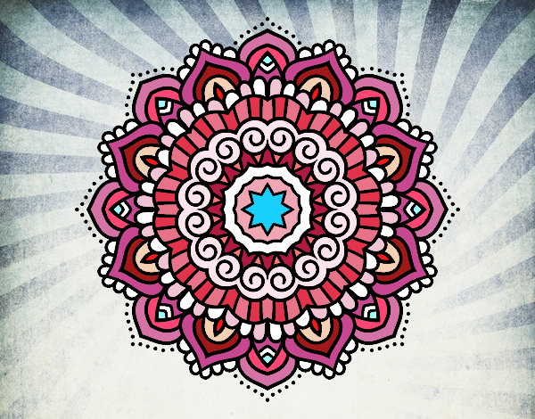 Mandala estrella decorada