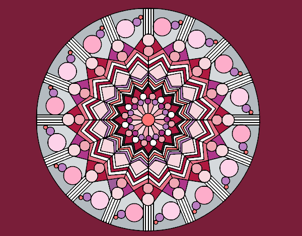 Mandala flor con círculos