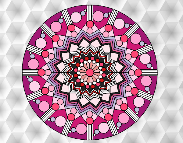 Mandala flor con círculos