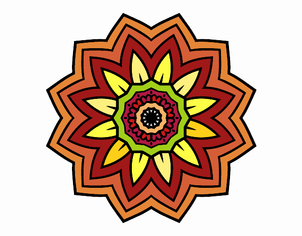 Mandala flor de girasol