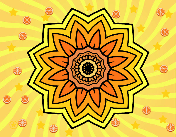 Mandala flor de girasol