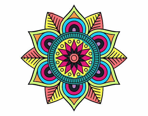 Mandala flor estelar