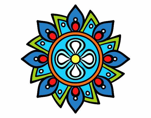 Mandala flor sencilla