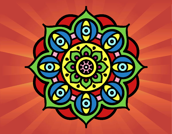 Mandala ojos abiertos