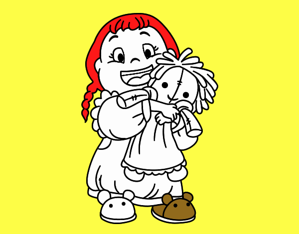 Niña con su muñeca