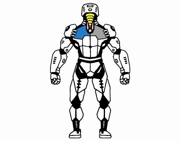 Robot luchador de espaldas