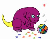 Tyrannosaurus rex jugando