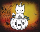 Un gatito de Halloween