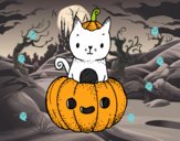 Un gatito de Halloween