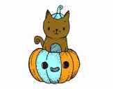 Un gatito de Halloween