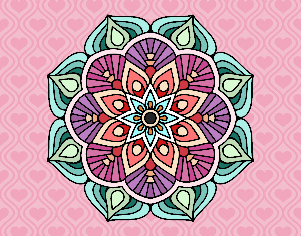 Un mandala de flor oriental