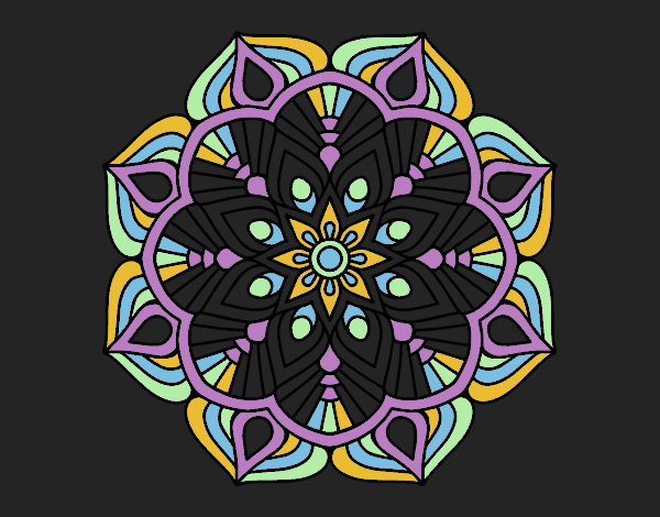 Un mandala de flor oriental