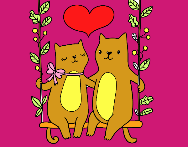 Gatitos enamorados