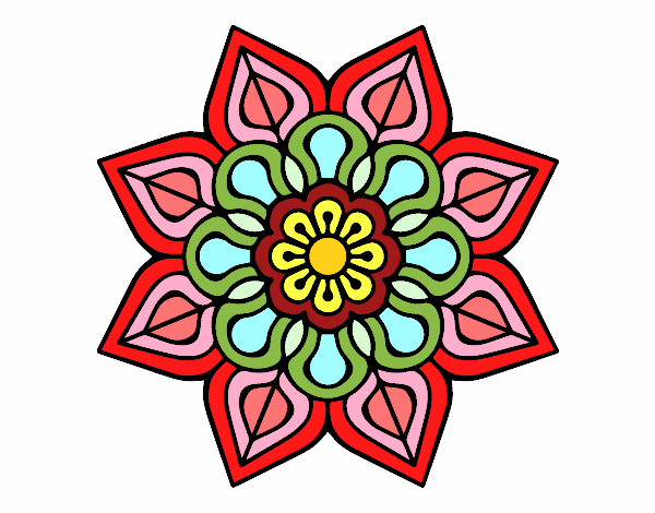 Mandala de flor sencilla