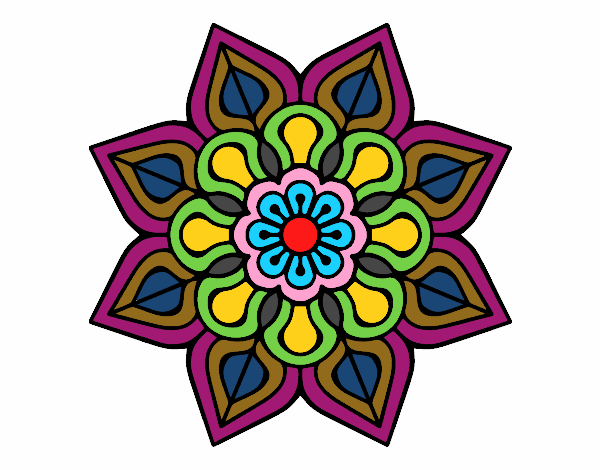 Mandala de flor sencilla