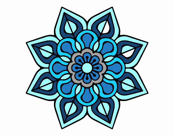 Mandala de flor sencilla