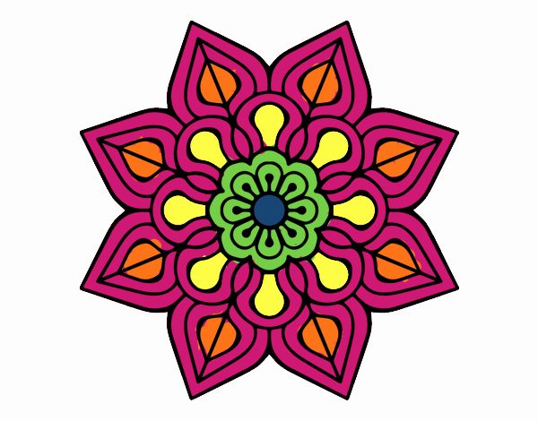 Mandala de flor sencilla