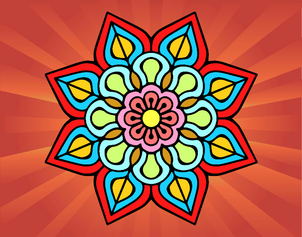 Mandala de flor sencilla