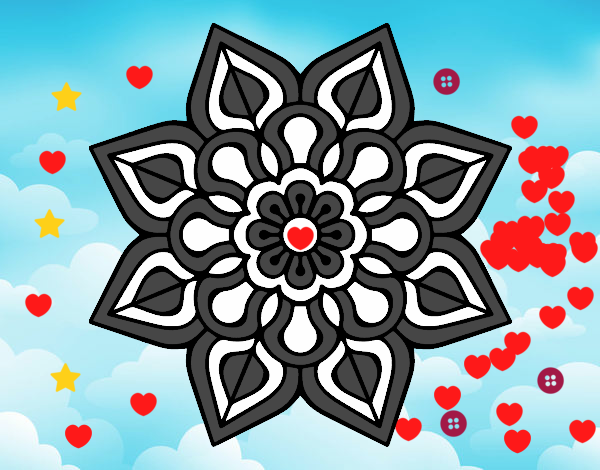 Mandala de flor sencilla