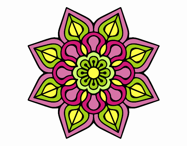 Mandala de flor sencilla