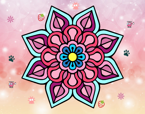 Mandala de flor sencilla