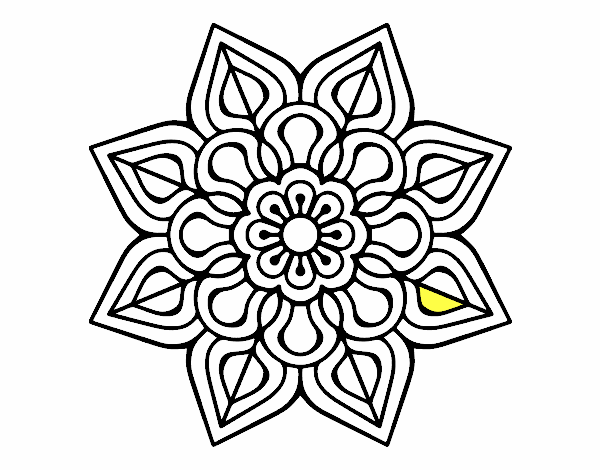 Mandala de flor sencilla