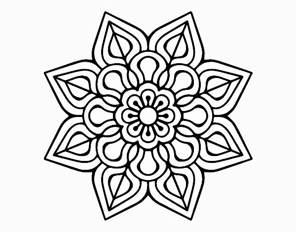 Mandala de flor sencilla