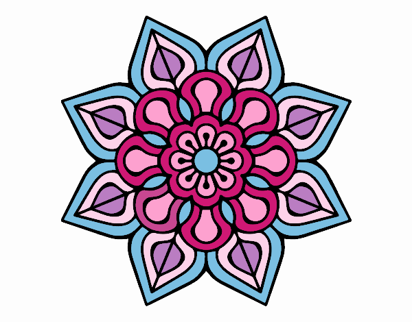 Mandala de flor sencilla