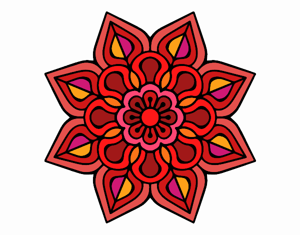 Mandala de flor sencilla