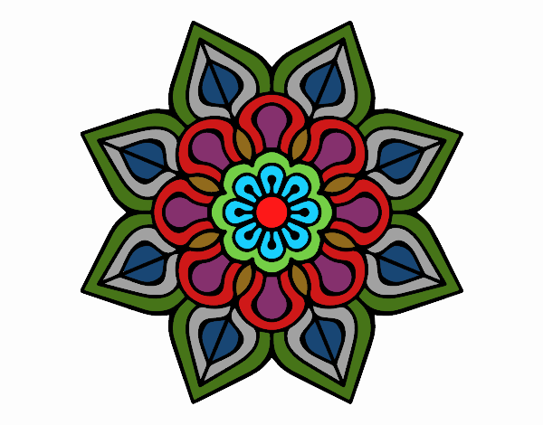 Mandala de flor sencilla