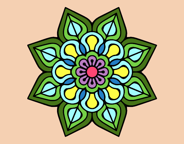 Mandala de flor sencilla