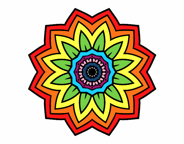 Mandala flor de girasol