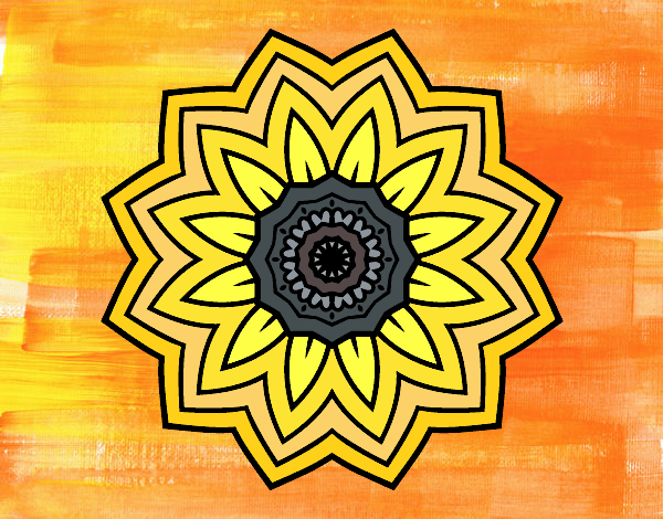 Mandala flor de girasol