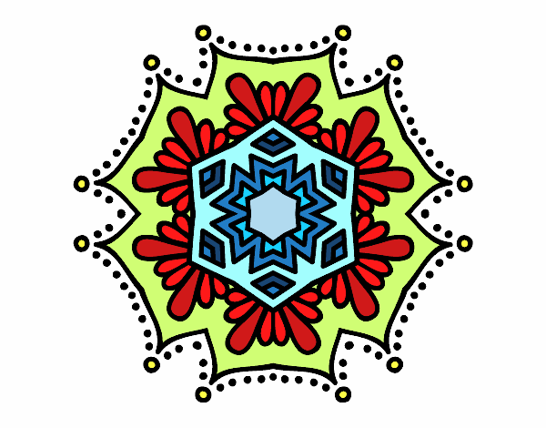 Mandala flor simétrica