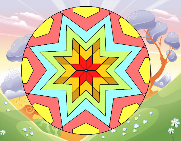 Mandala mosaico estrella