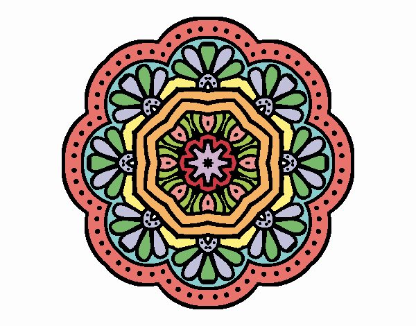 Mandala mosaico modernista