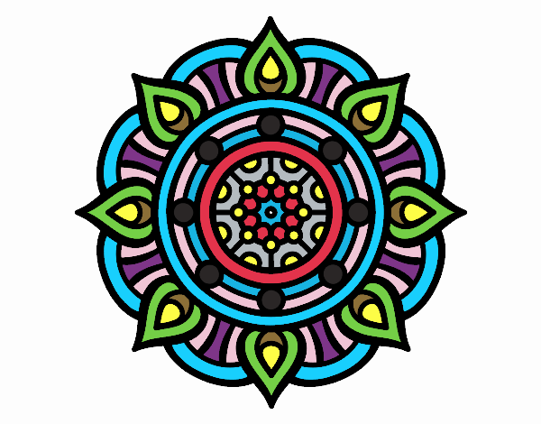 Mandala puntos de fuego